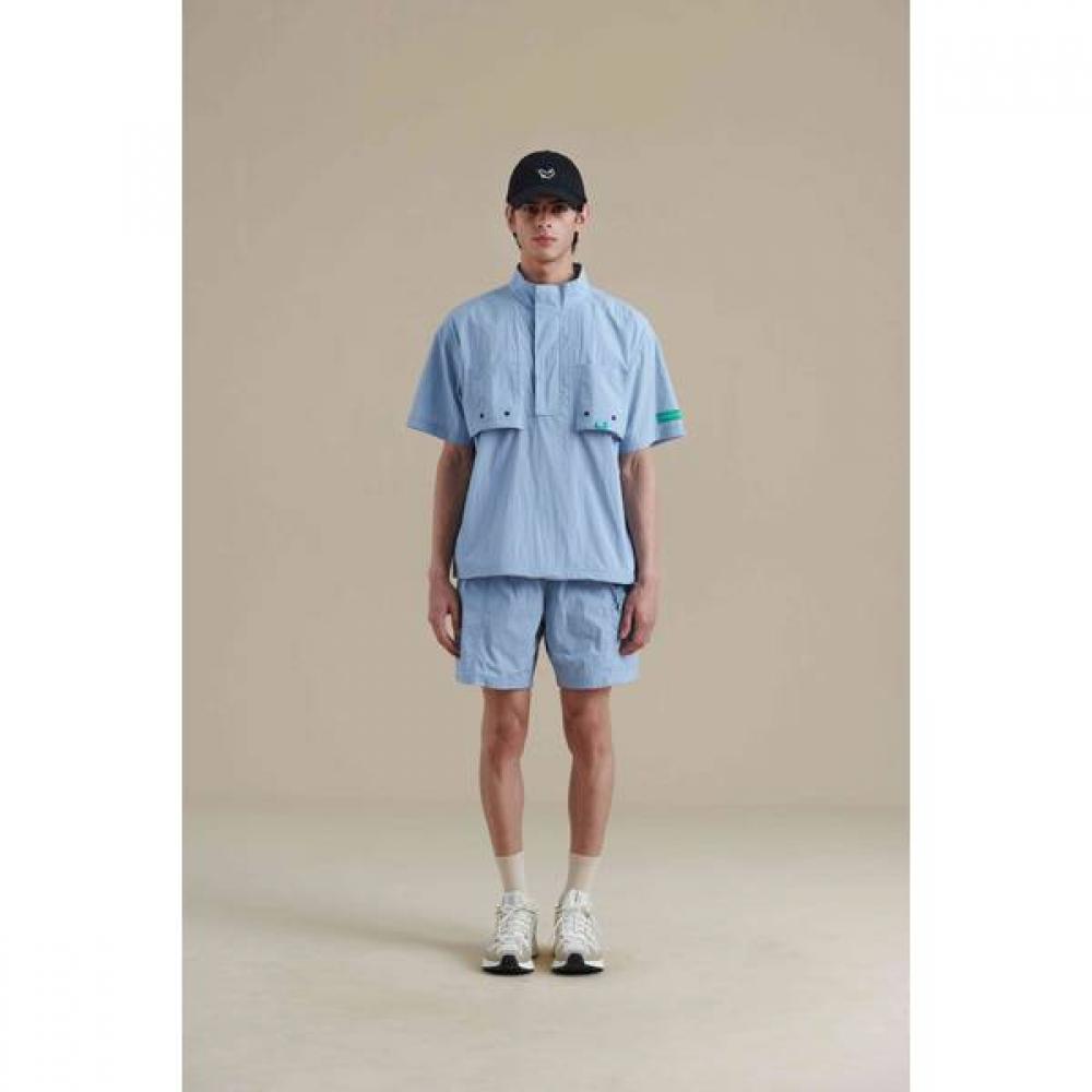 Bbc Earth Patch Pocket Short Sleeve Anorak  Light Blue  23ss Skye/90