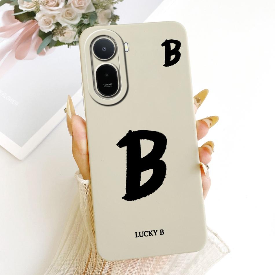 For Xiaomi Redmi A7 Pro 2026 Lucky Initial Letter Phone Case For Redmi A7Pro Soft Silicone Cases Bumpers