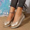 Fashion Women's Wedge Heel Pumps Fashion Platform Muffin Shoes PU Leather Casual Shoes for Women Non-slip Slip on Loafers Zapatos Mujer