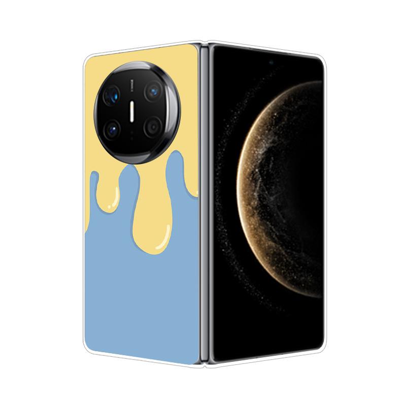 Clear Hard PC Phone Case For Honor Magic V3 Vs3 V2 VS2 Folding Transparent Flower Pattern Cover For Huawei Mate X6 X5 X3 X2 Capa