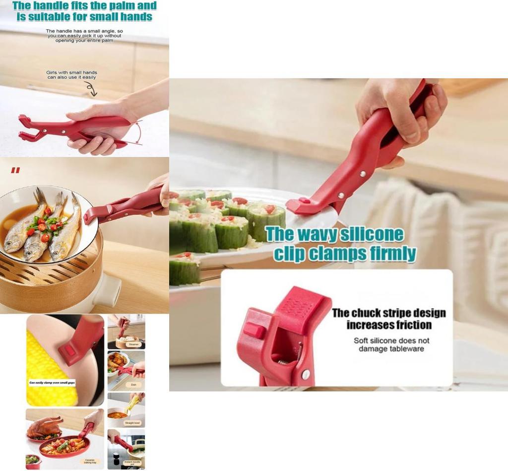 Multi-functional Silicone Bowl Gripper Plate Holder Hot Resistant Kitchen Utensil