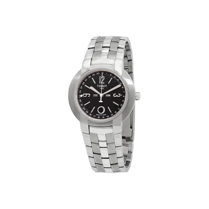 

TISSOT Quartz Movement 30m Water Resistance Men s Watches Watch 40mm Black Dial Stainless Steel Case T60.1.484.52 Black Regular Watch Box