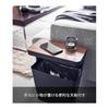 Yamazaki Jitsugyo (Yamazaki) Top Plate Trash Can Square Shape Brown W31 x D17 x H42.5cm RIN RIN Bags Can't Be Seen Trash Can Side Table 1981
