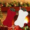 Thickened Bone Shaped Knitted Sock Large Capacity Christmas Tree Hanging Stocking  Xmas