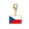 Braccialetto con Charm Bandiera in Acciaio Inossidabile con Moschettone, Gioiello Ciondolo Paese per Regalo di Viaggio Accessorio Stile