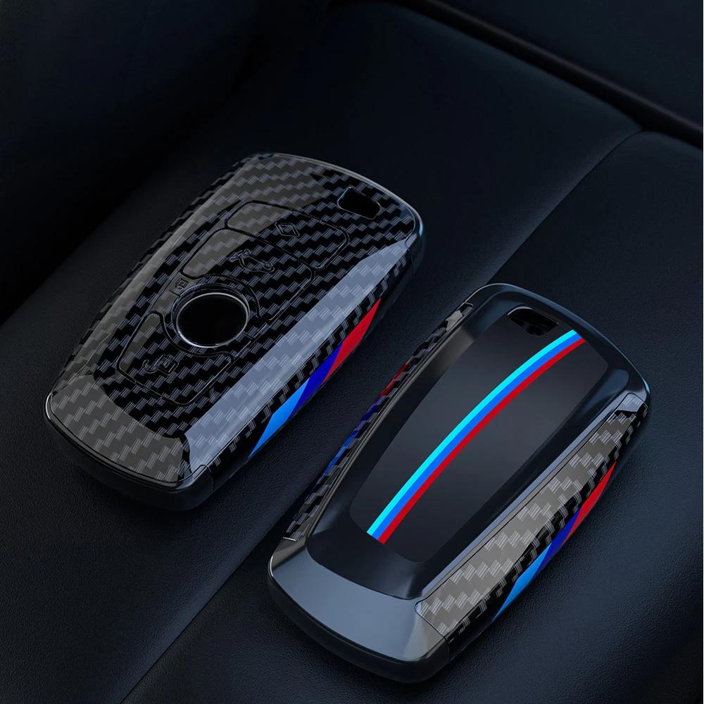 AAABY1 Carbon Sporty ABS Car Key Cover Case Holder Shell Bag For BMW Performance E46 E90 E60 F20 X1 F10 F30 X3 E70 Keychain Accessories