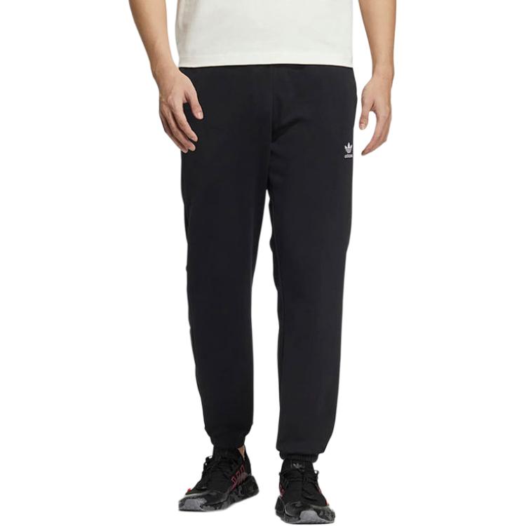 Adidas Originals Knitted Sweatpants Men's Black Moderate Cuffed Pants HM8025