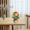 1 Stück [Vollständig gehäkelter Sonnenblumen-Simulations-Blumentopf] Handgehäkelter Blumentopf + Regenbogen-Smiley-Sonnenblumen-Simulation Gehäkelte Blume