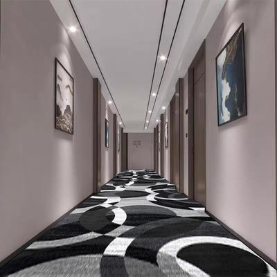 Scandinavisch geometrisch tapijt voor lange gangen, luxe vloerkleden voor hallen, antislip trapmat, gangloper, aanpasbaar