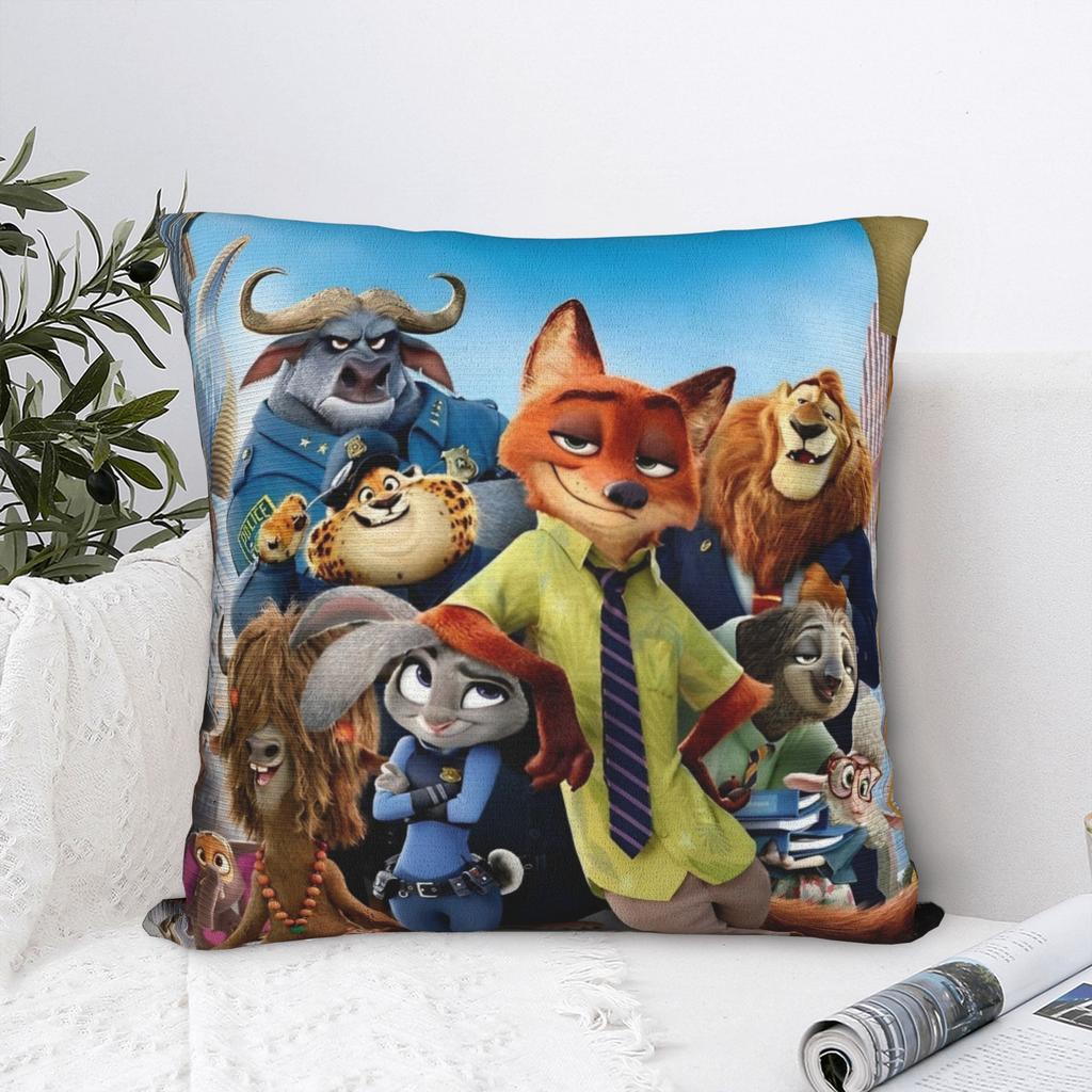 Federe Quadrate Cartone Animato Zootropolis Poliestere Stanza Custodia Cuscino Decorazione Creativa Federa Cuscino da Arredo 45*45