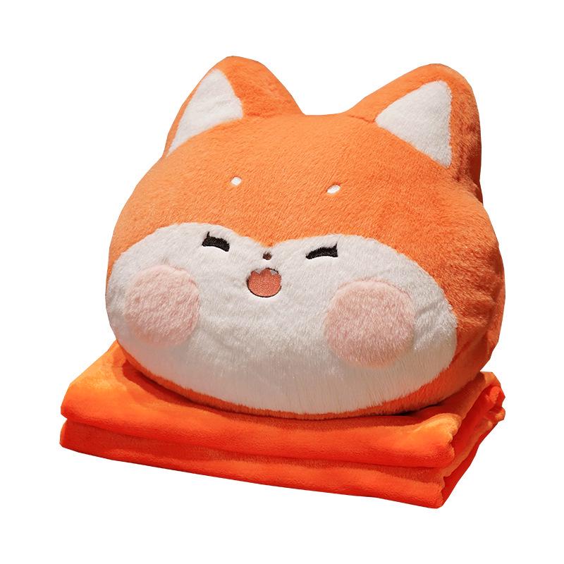 Adorable Rabbit 3-in-1 Air Conditioning Blanket, Throw Pillow, and Nap Pillow for Stomach Sleeping