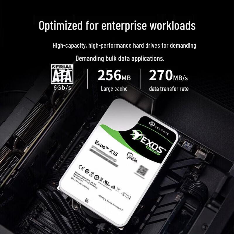 Seagate Exos X18 18TB Enterprise SATA Hard Drive