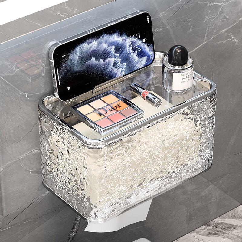 MAILOOQE Transparent Water Ripple Wall-Mounted Tissue Box