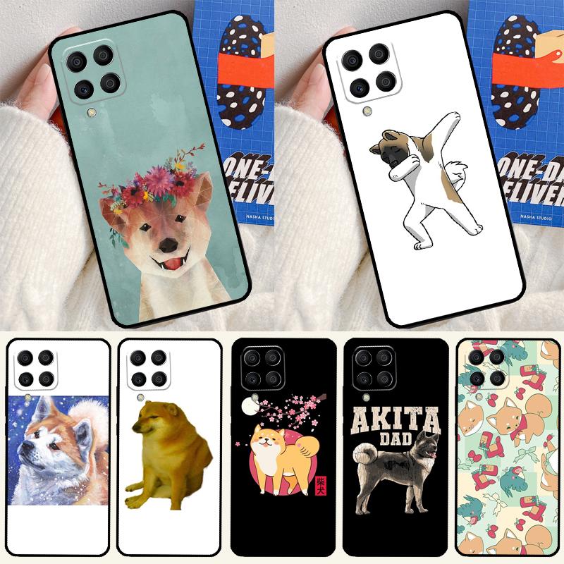 Animal Cartoon Akita Dog For Samsung Galaxy M16 M06 M12 M55 M15 M35 M14 M34 M54 M11 M21 M31 M13 M33 M53 M32 M52 Case