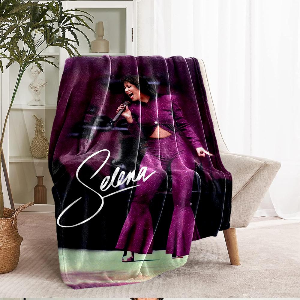 Coperta Stampata a Tema Selena Quintanilla - Perfetta per Divano, Letto, Viaggio e Uso Esterno | Lavabile in Lavatrice, Accogliente e Resistente.