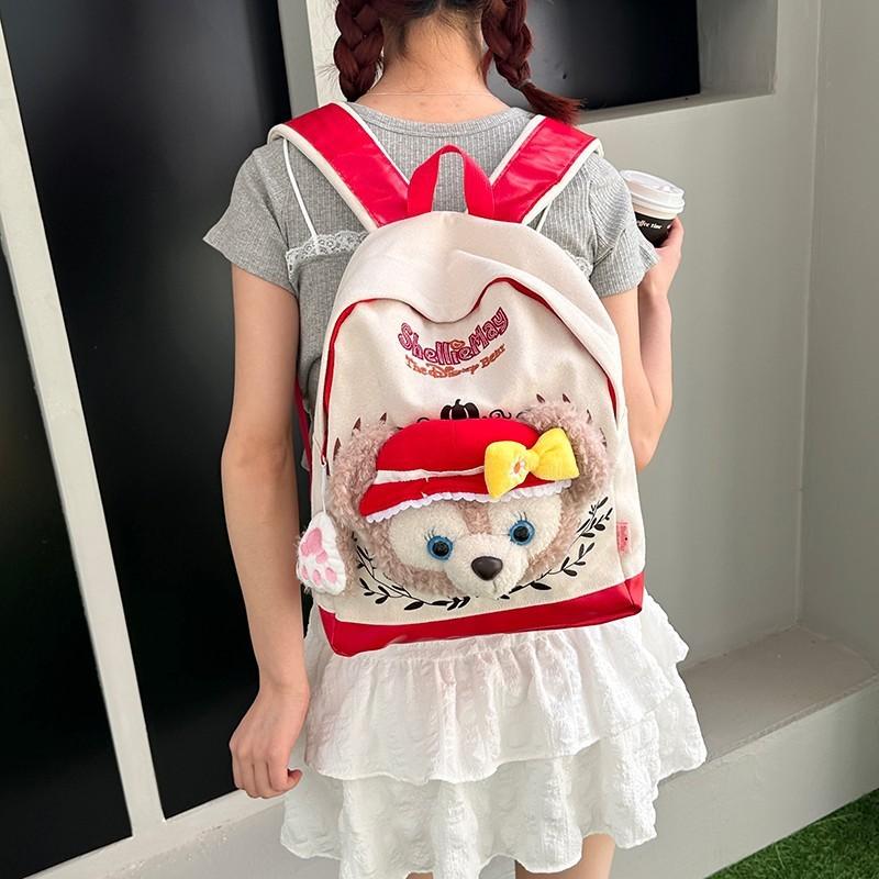 Plush Bear Duffy Backpack Travel School Bags Large Students Capacity