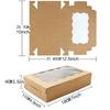 10/20pcs Gift Packaging Kraft Paper Box Transparent Open Window Desserts Box New Pastry Box  Wedding