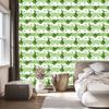 Dinosaurs Wallpaper In Green and Stripes for Living Room and Bedroom 50x1000