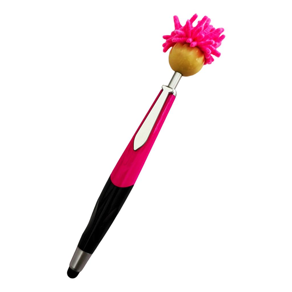 3ml Nová kuličková tužka s hlavou mopu, Plyšová a roztomilá kreslená zatahovací kuličková tužka, Přenosná tužka, Vhodná pro , Dekoraci domácnosti a Dárky.