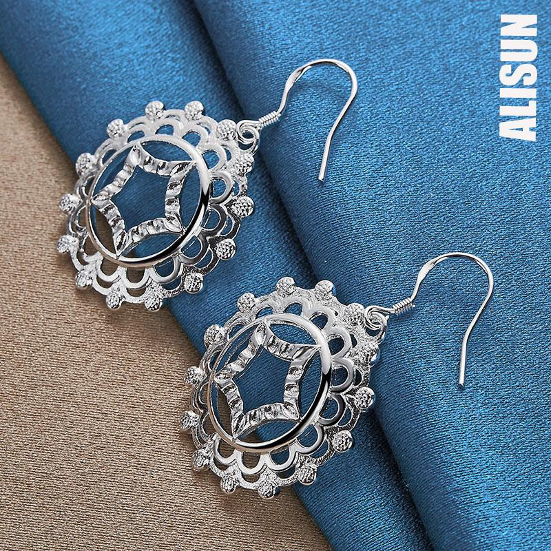 Cercei piercing rotunzi în formă de stea din argint 925 Bijuterii de nuntă la modă