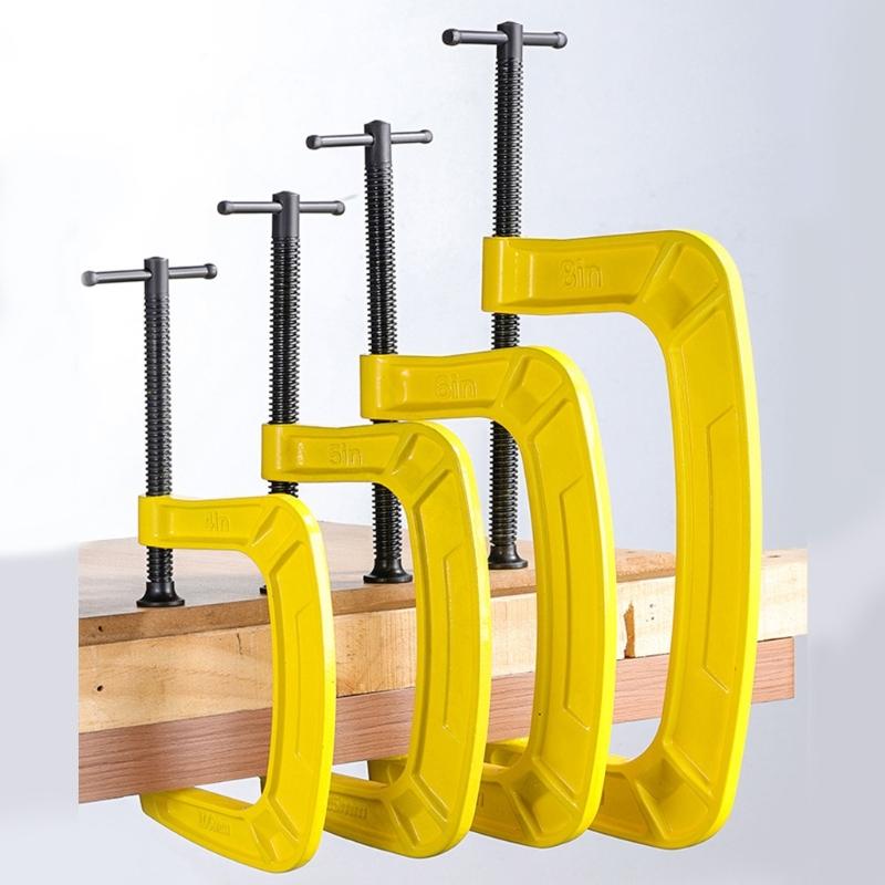 Professional Grade Woodworking G Clamps Offers Strong Clamping Force Ideal for Furniture Making and Model Assembly