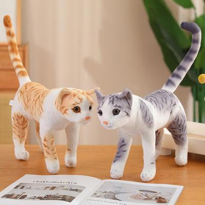 Boneca de gato filhote de pelúcia de pé brinquedo de pelúcia boneca de gato boneca companheira calmante para crianças