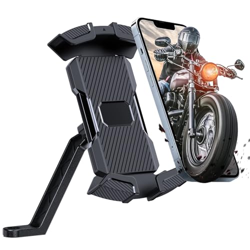 

ANKDELL Держатель для смартфона для мотоцикла [Новинка 2024] Держатель для смартфона для мопеда с креплением на зеркало, Управление одной рукой, Фиксированный, Защита от падения, 360 градусов