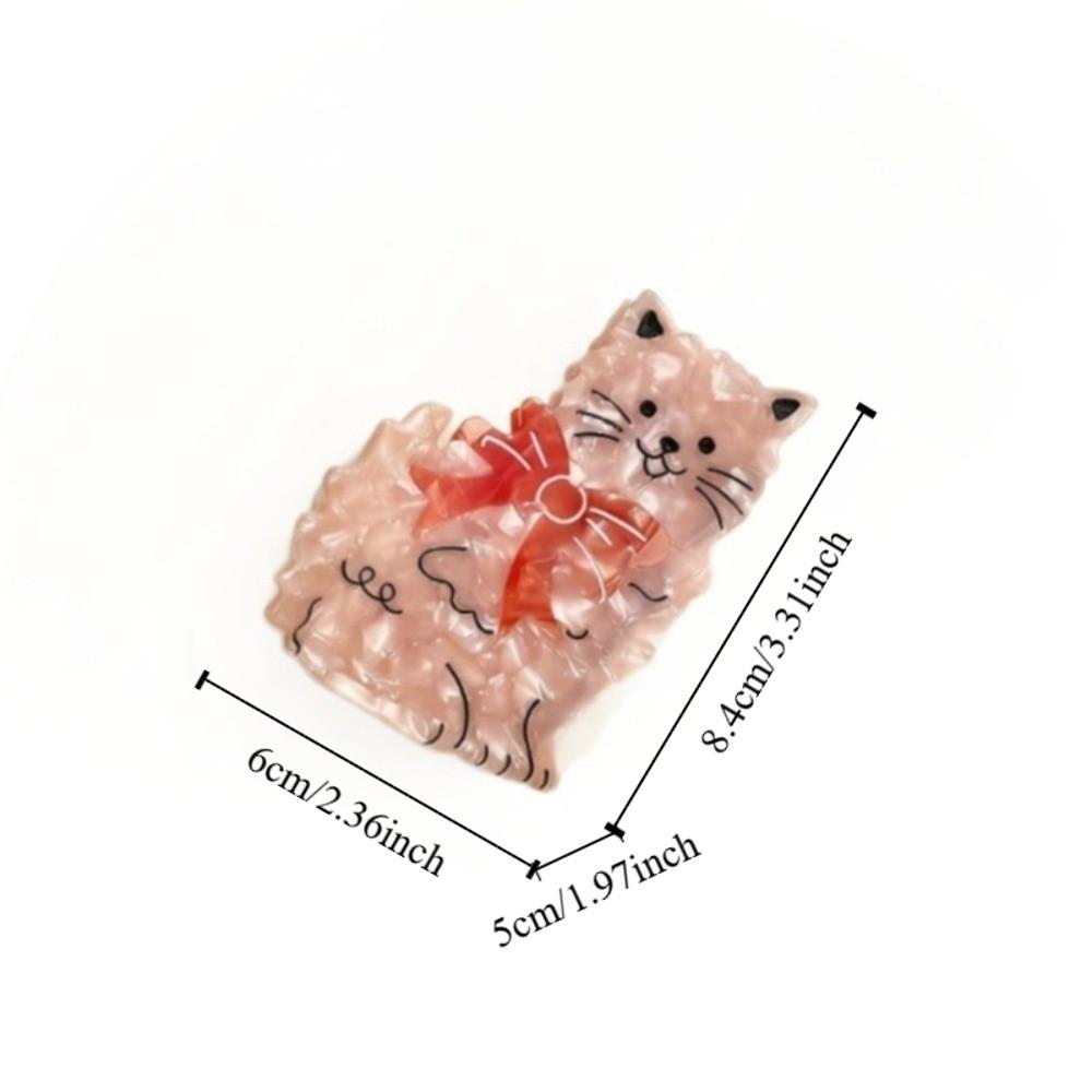 Sweet Cat Hair Claw High-Quality Handcrafted Cartoon Animal Acetate Hair Accessories Geometric Eco-Friendly Cute Shark Clip