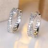 Exquisite Cross-design with a High Level of Appearance, Diamond-like, and Simple Ear Rings with a Cold and Distinctive Style