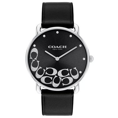 Hodinky ELLIOT Černý ciferník Nerezová ocel Minerální sklo Quartz 36MM Příslušenství k hodinkám Značka hodinek 14504336 [Coach] Dámské [Položka]