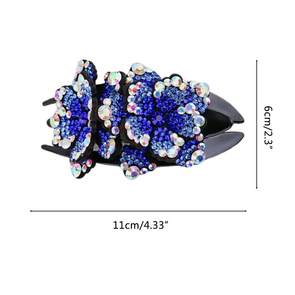 Rhinestone Hair Clip for Women Girls Crystal Fancy Hair Pins Hair Clips Elegant Thick Long Hair