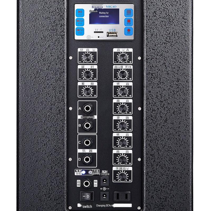 Migaoband MG1562A Portable Speaker System with M8 Wired Microphone CN plug (adapter included)