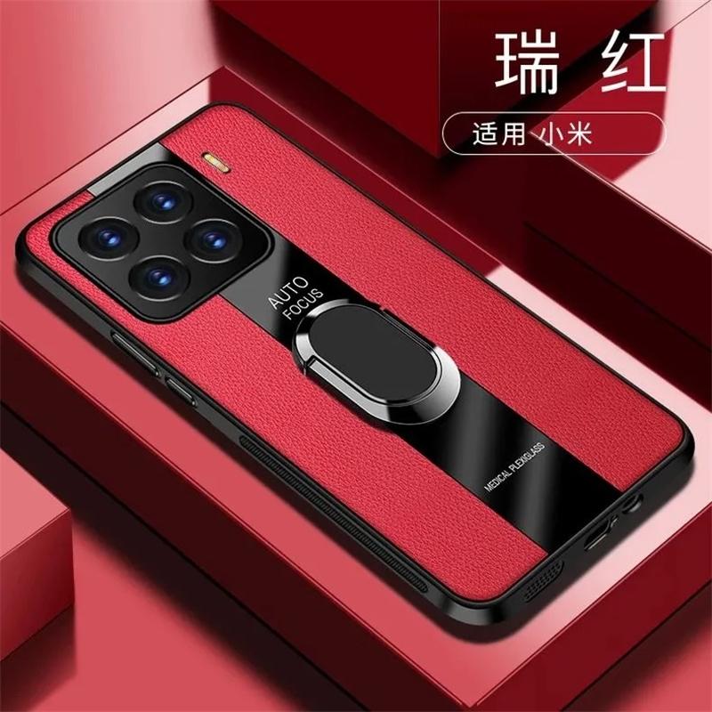 Magnetyczne Etui Do Xiaomi 15T Pro Etui Luksusowa Skórzana Osłona Tylna Z Pierścieniem Dla Dla Mi 15 T 5G Silikonowa Powłoka Odporny Na Wstrząsy Zderzak