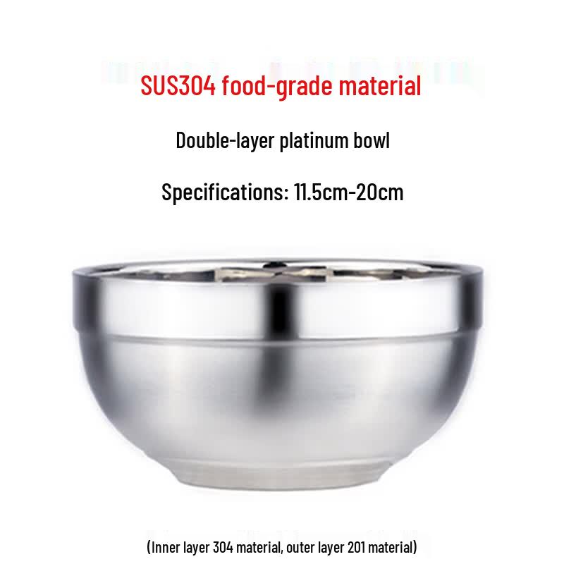 Mingling Double-Layer Stainless Steel Bowl