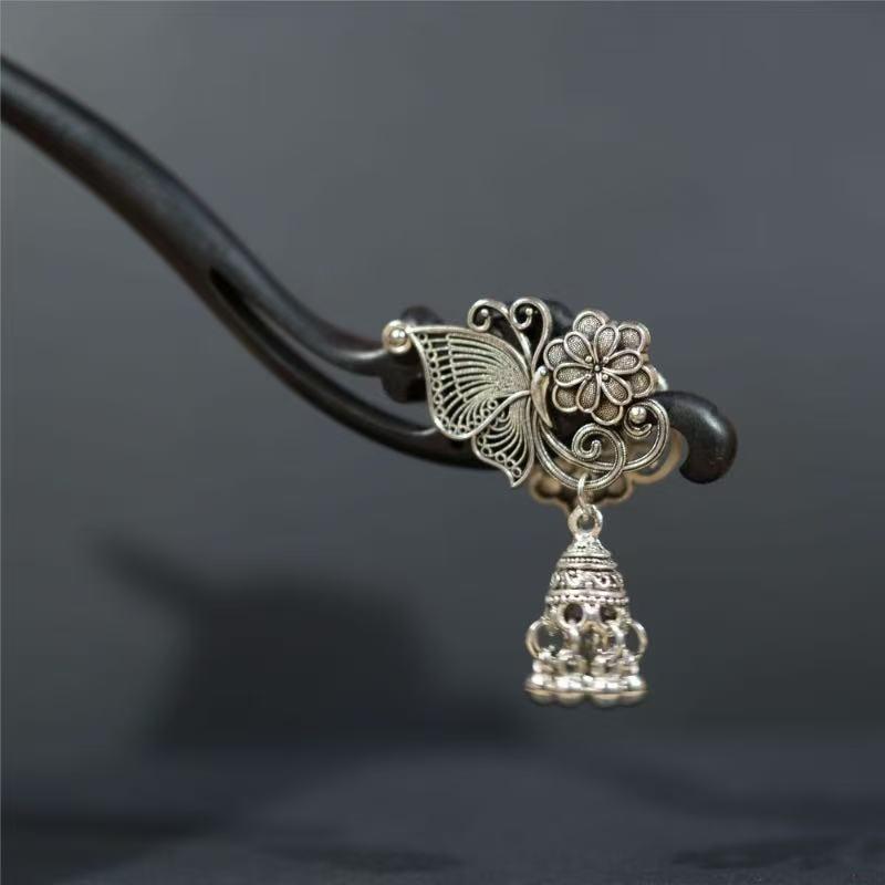 Sandalwood Women's Hairpin: Elegant Modern-Chinese Style Wooden Updo Stick