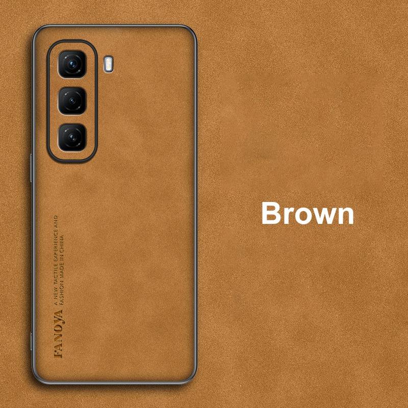 For Infinix Hot 50 Pro Plus 4G Case Luxury PU Leather Phone Case For Infinix Hot 50 5G Back Cover Matte Silicone Full Protection