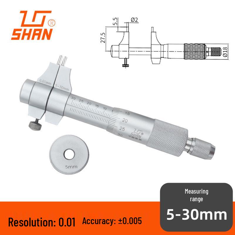 Guilin Micrometer: High-Precision 5-30/25-50mm Two-Point Internal Diameter Measuring Tool