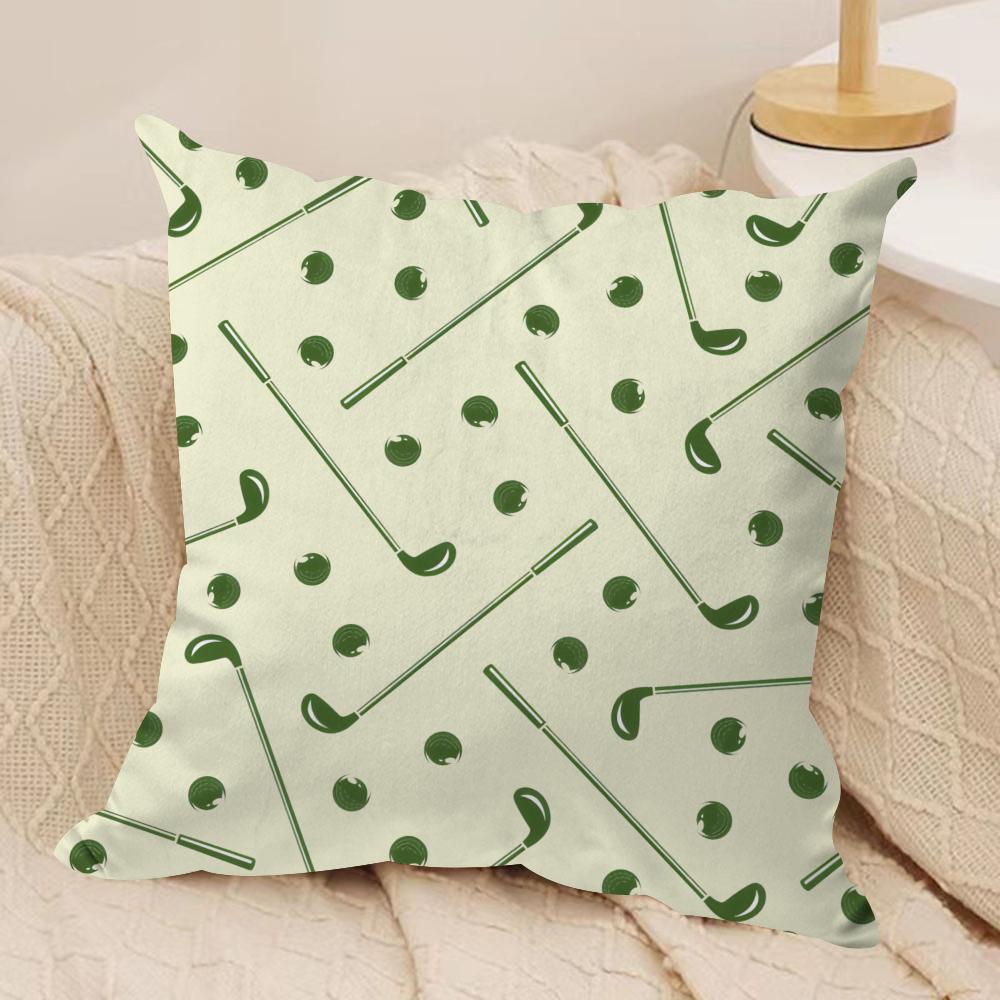 

Retro Golf Cushion Cover Soft Plush Fabric DoubleSided Printed Cushion Covers for All Seasons Modern HomeDecor Gift 30x30cm