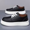 Fashion Men's Breathable Lace-Up Walking Shoes Lightweight Outdoor Sneakers Non-Slip Comfortable Casual Sports Shoes Thick Bottom Flats