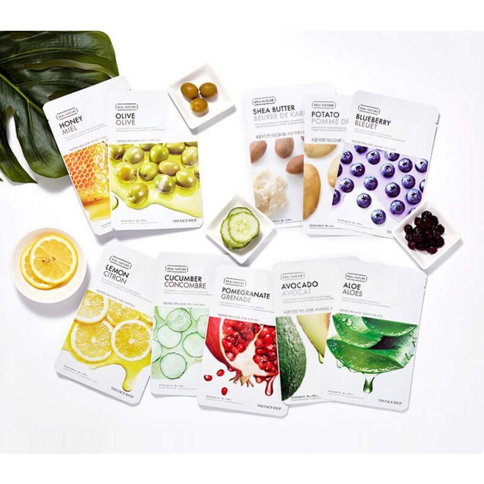 [THE FACE SHOP] Real Nature Mask Sheet Blueberry 20g, 1 Piece