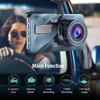 Cross-Border Dvr Touch Screen 4inch Dashcam High-Definition Dual-Lens Reversing Camera Factory Dashcam