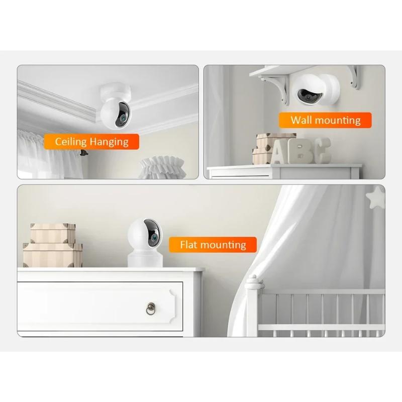 Smart Mini 5G Wifi IP 4MP Indoor Wireless Security Home CCTV Surveillance Camera Automatic Tracking Baby Monitor