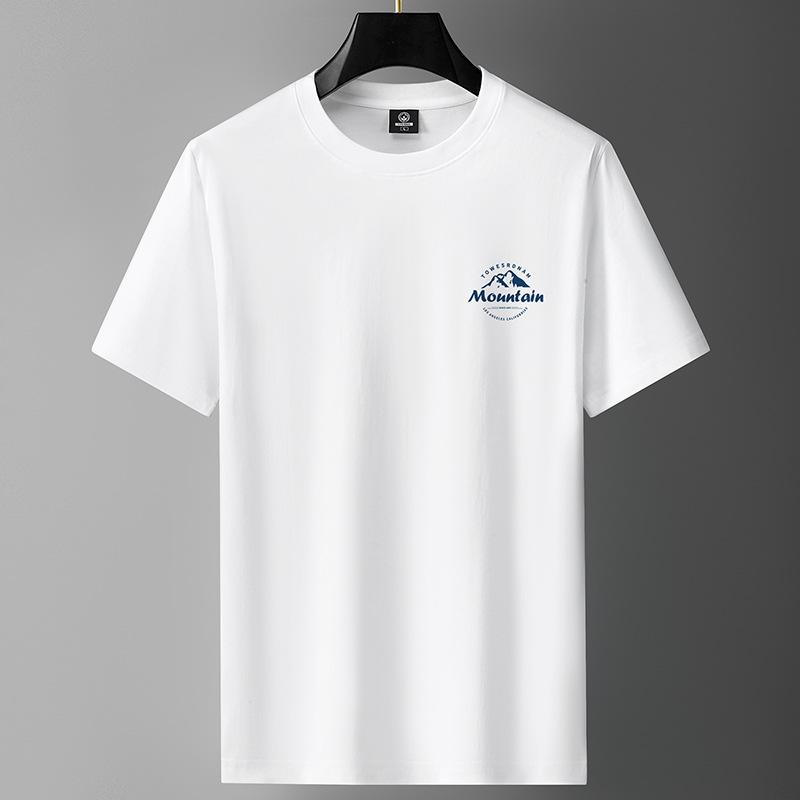 

Летняя мужская футболка из чистого хлопка, однотонная, повседневная, с круглым вырезом, дышащая, свободная, тонкая футболка с короткими рукавами XS белый
