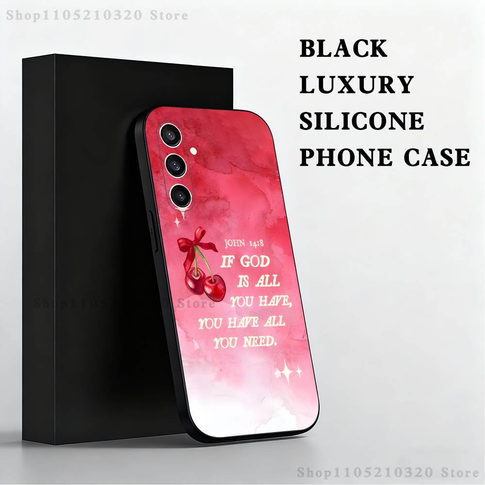 

Bible Verse Christian Phone Case For Samsung S25,S24,S23,S22,S21,S20,S10,Ultra,Plus,Lite,FE,Soft Silicone Black Cover SamsungS25 5G