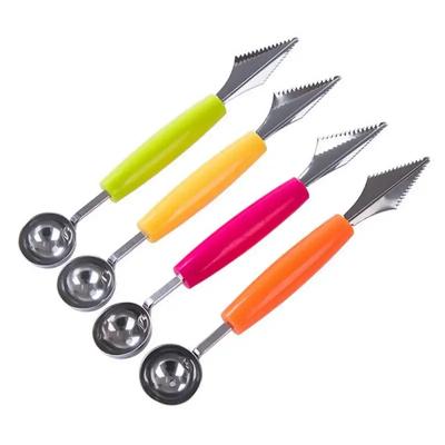 Creative Ice Cream Dig Ball Scoop Spoon Baller DIY Assorted Cold Dishes Tool Watermelon Melon Fruit Carving Knife Cutter Gadget