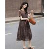 Demana Summer French A-Line T-Shirt Style Faux Two-Piece Dress