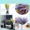 Lush Lavender Artificial Flowers Plastic Bouquet For Elegant Home Party Decor