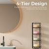 Wall Mounted Soap Holder 4-Tier Bathroom Storage Rack Organizer Stainless Steel Shower Caddy