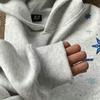 Unisex Snowflake Embroidery Hoodie - Autumn/Winter Loose Fit Jacket with Trendy Design