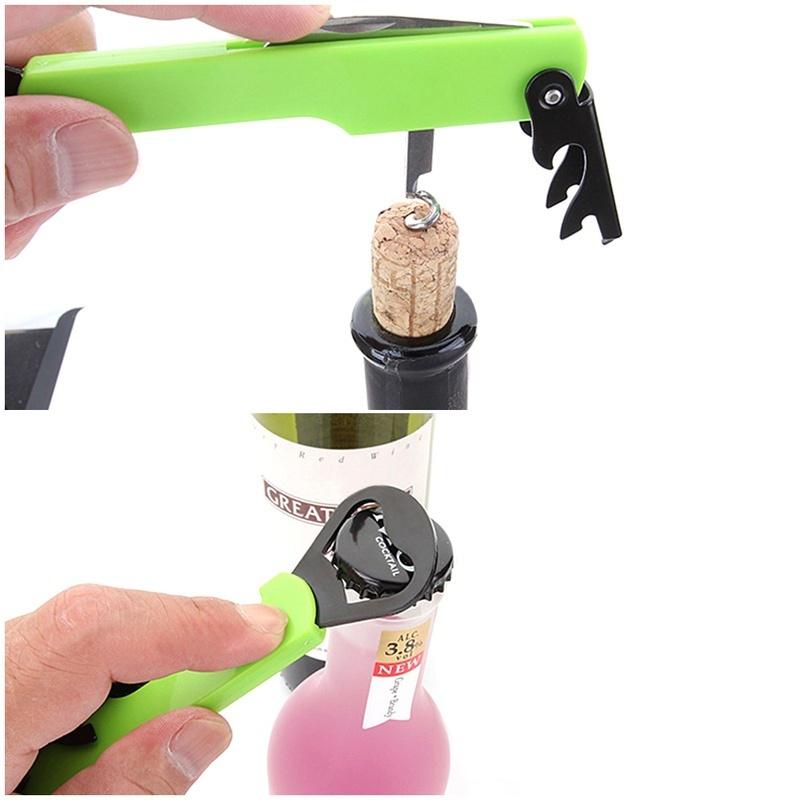 Stainless Steel Wine Bottle Opener Promotion Gift Giveaways Multifunctional Sea Horse Cutter Beer Bo